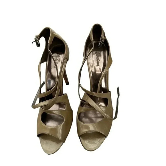Marciano Womens Leather Open Toe‎ Stiletto Heel Ankle Buckle Strap Sandal 10 M - Picture 1 of 5